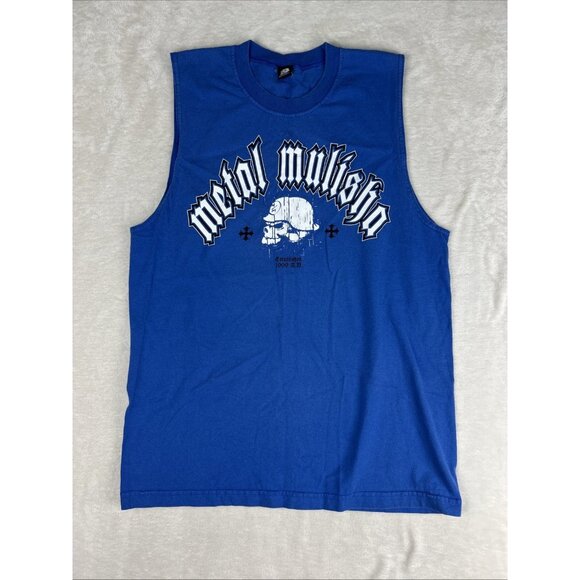 Metal Mulisha Tank Top Men’s Size Large Blue Muscle Shirt Sleeveless Graphic - Picture 1 of 9